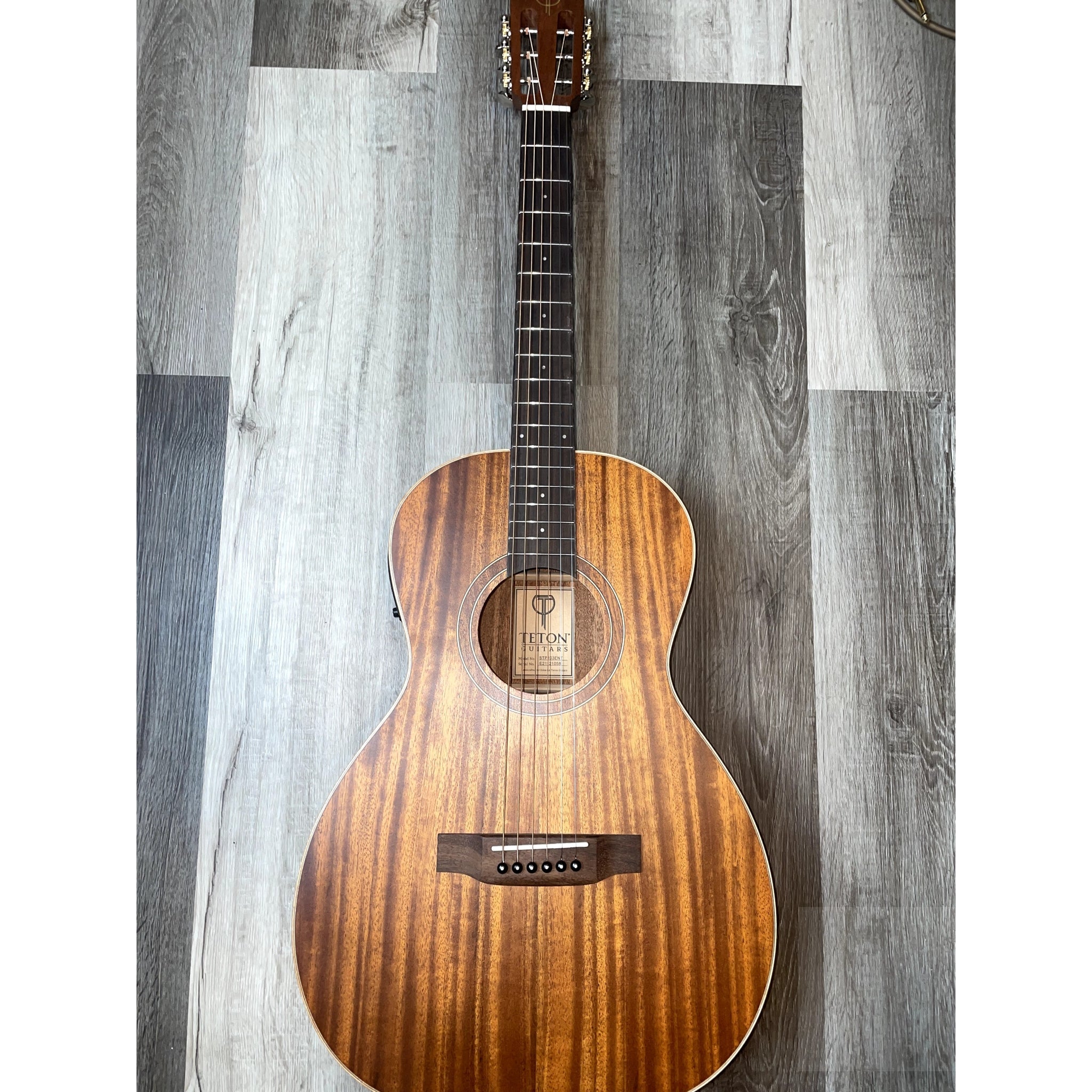 Teton Mahogany Parlor Acoustic Electric Guitar STP103ENT - El Cajon Guitars and Music