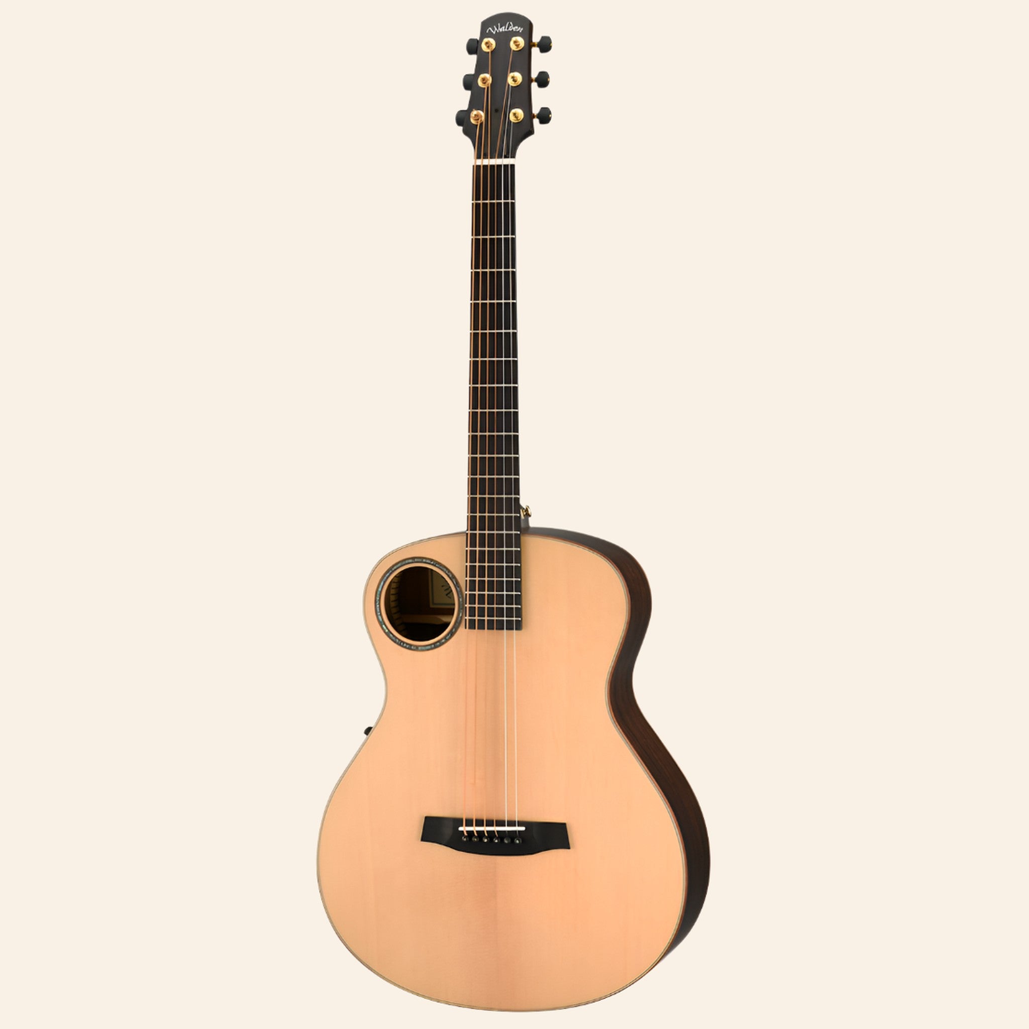Walden B103E Baritone acoustic-electric guitar, Satin Natural