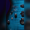 Washburn Sonamaster Elite SE3FBLB-U Flame Blue Burst flame maple top and controls detail