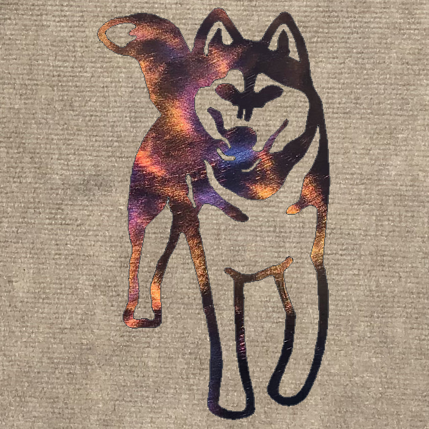 Happy Wolf Metal Art (#138)